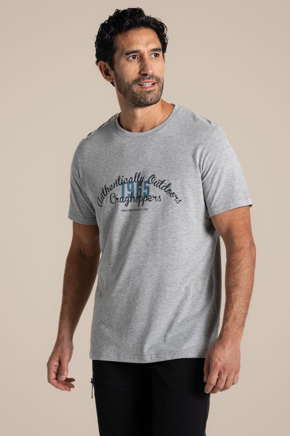 Craghoppers Craghoppers Pale Grey Relaxed Fit Short Sleeve T-Shirt