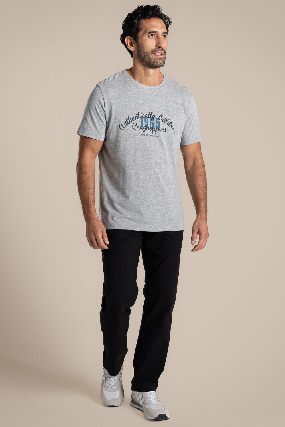 Craghoppers Craghoppers Men's Lucent Relaxed Fit Short Sleeved T-Shirt in Pale Grey - 3