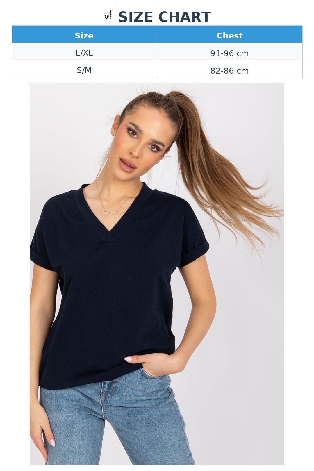 Love Lace Love Lace Women's Everyday Basic Short Sleeve T-Shirt in Navy - 4