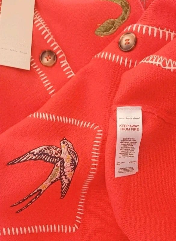 Never Fully Dressed Never Fully Dressed Red Mystical Embroidered Cardigan RRP £183 - size XL/18 - 1