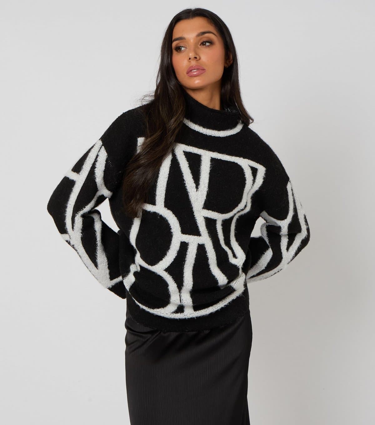 Urban Bliss Women's Black Abstract Slogan Jumper Urban Bliss New Look