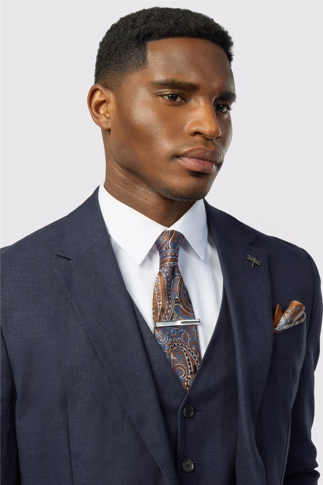 Ted Baker Ted Baker Men's Single Breasted Two Button Tailored Suit Jacket in Dark Blue - 3