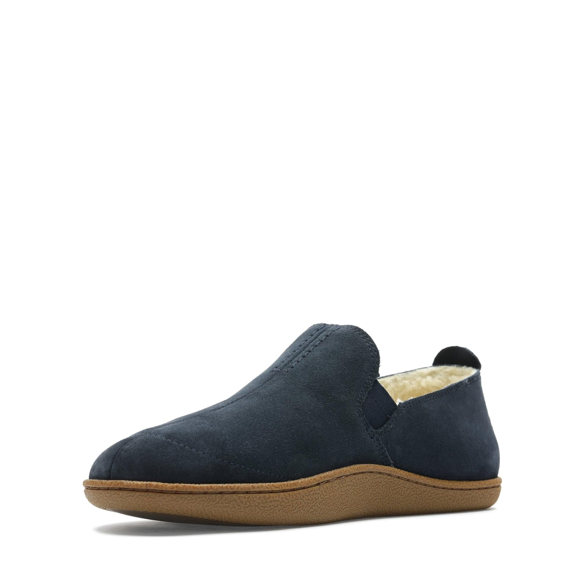 Clarks Clarks Men's Home Mocc Slipper Navy Suede Slip Ons, Slippers in Blue - 4