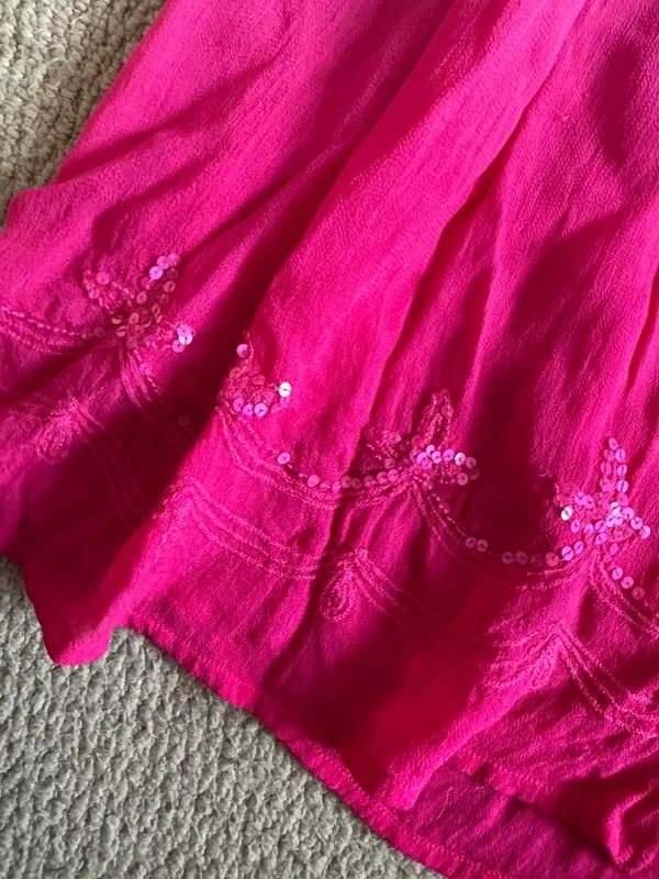 New Look y2k coral pink two tone sequin embellished fairy cami top