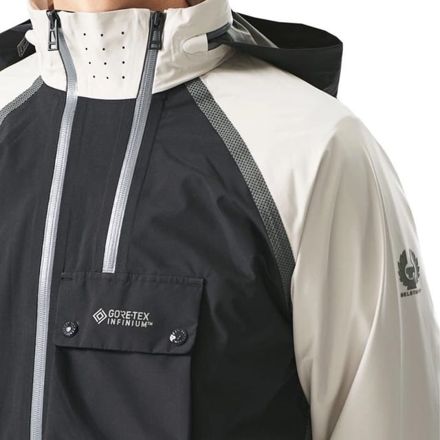 Belstaff Belstaff Men's Solid Twin Fawn Black Black Waterproof Track Jacket - 2