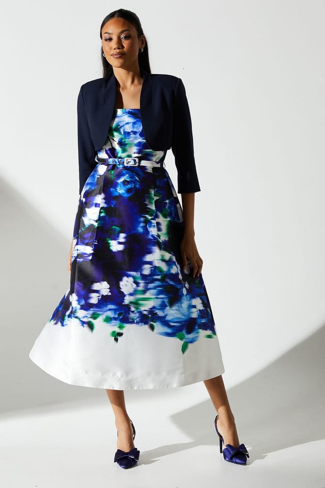 Coast Coast Women's Crop Sleeve Bolero Jacket in Navy - 2