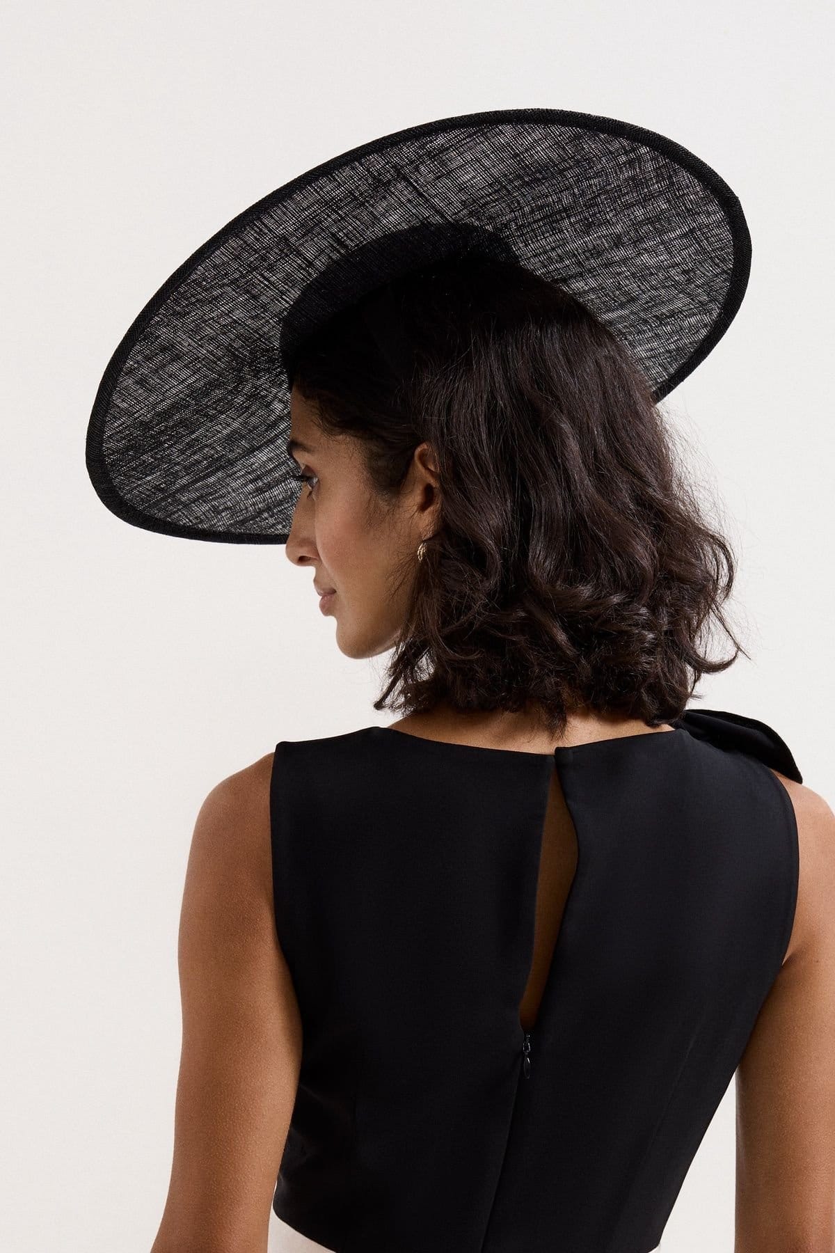 Phase Eight Phase Eight Women's Wide Brim Boater Fascinator in Black - 4