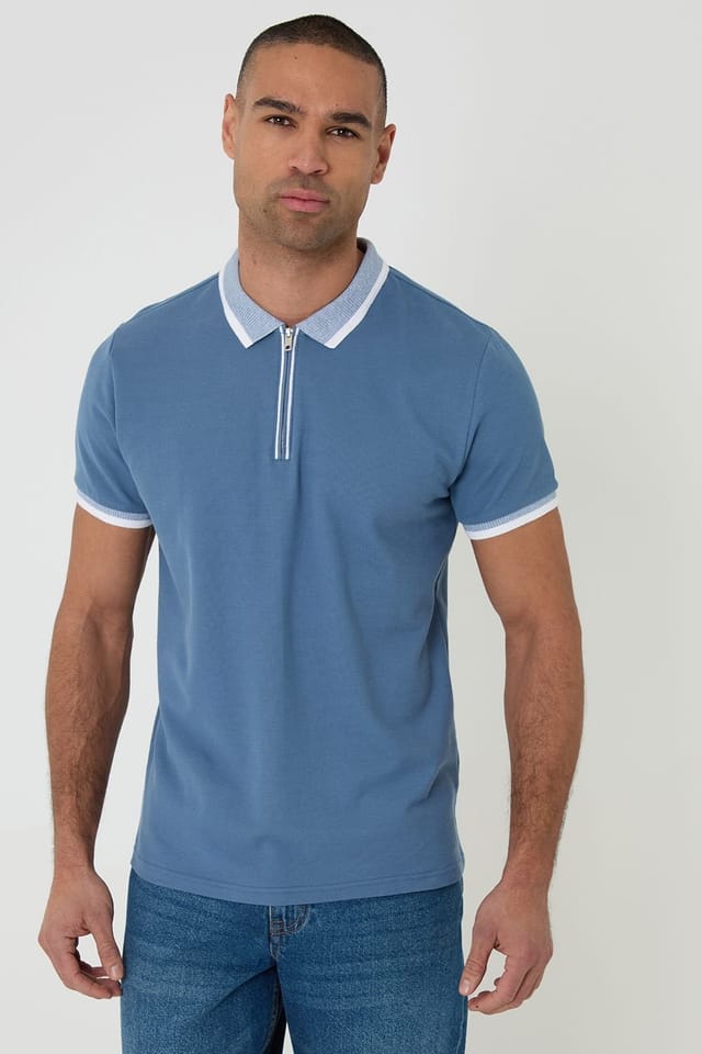 Threadbare threadbare Men's 3-Pack Quarter Zip Polo Shirts - 2
