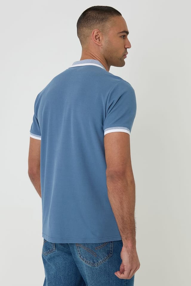 Threadbare threadbare Men's 3-Pack Quarter Zip Polo Shirts - 3