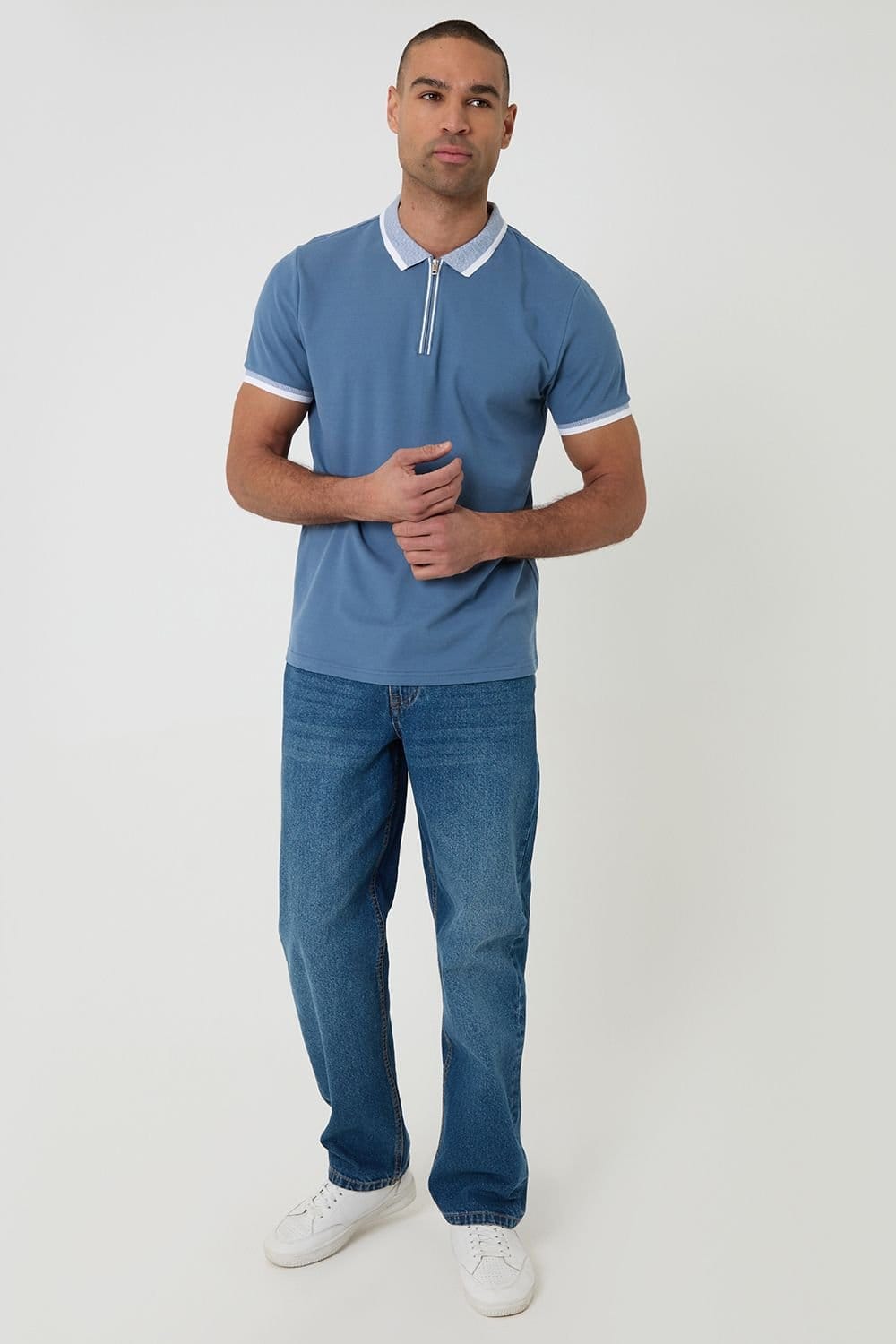 Threadbare threadbare Men's 3-Pack Quarter Zip Polo Shirts - 4