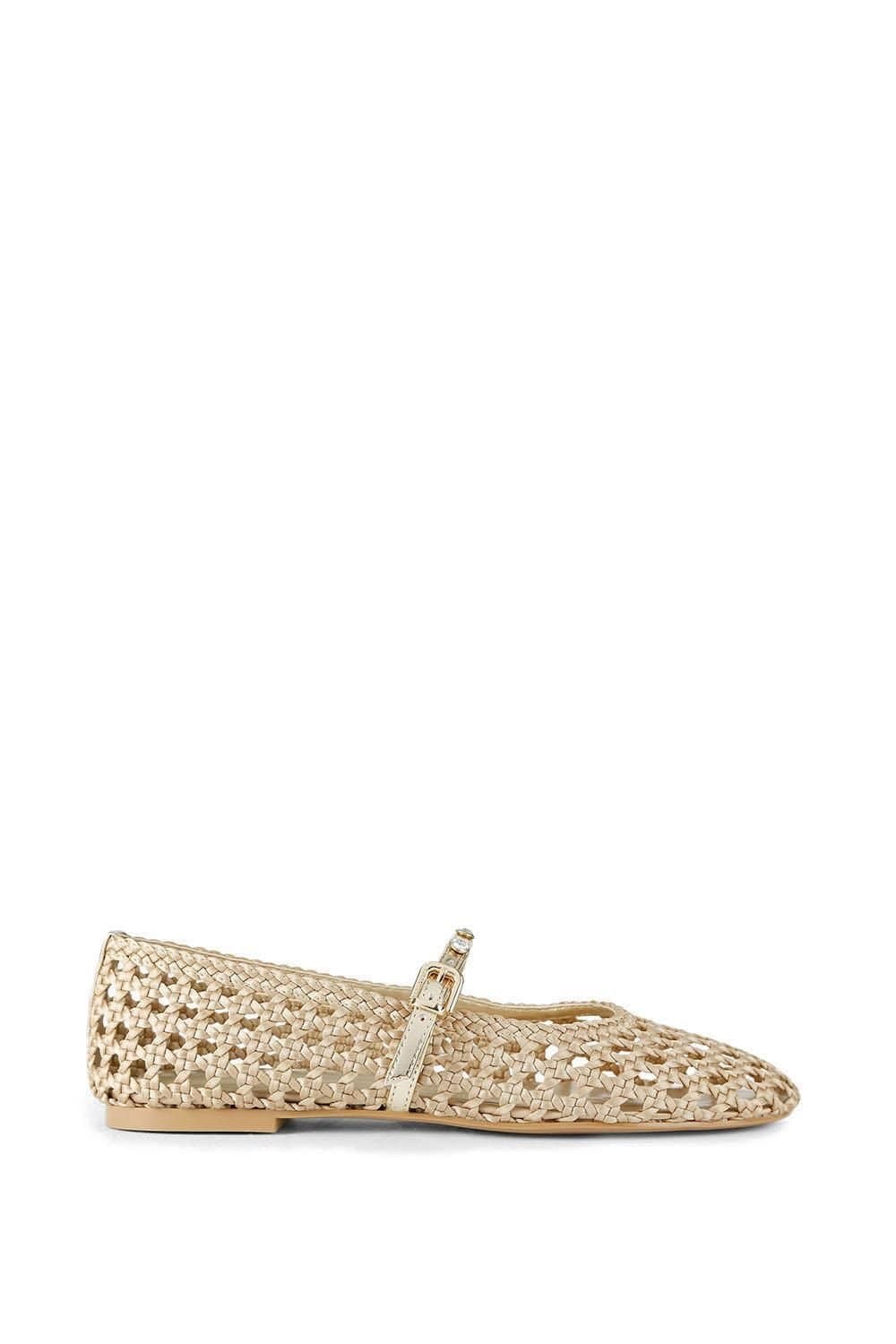 KG Kurt Geiger KG Kurt Geiger Gold Satin Ballet Flats