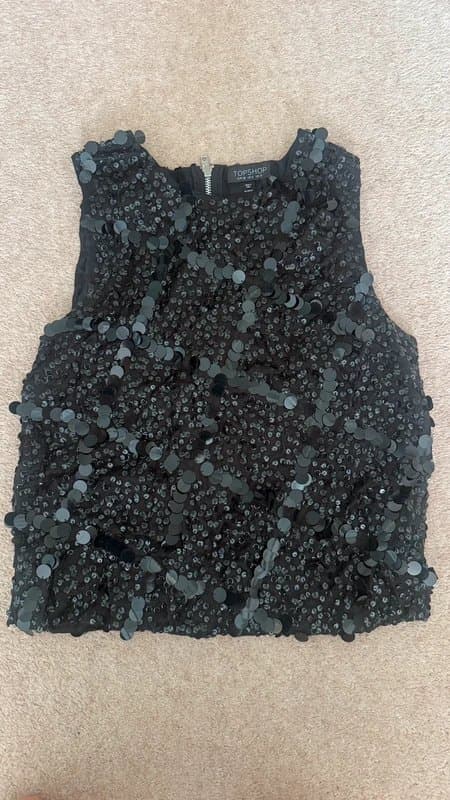 Topshop Vintage topshop size 10 festival embellished top