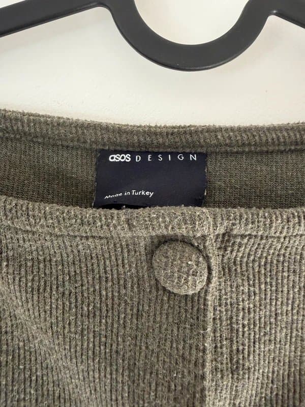 ASOS ASOS Design Khaki Green Waistcoat Top