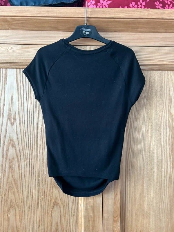 Bershka Bershka black ruched side short sleeve tshirt