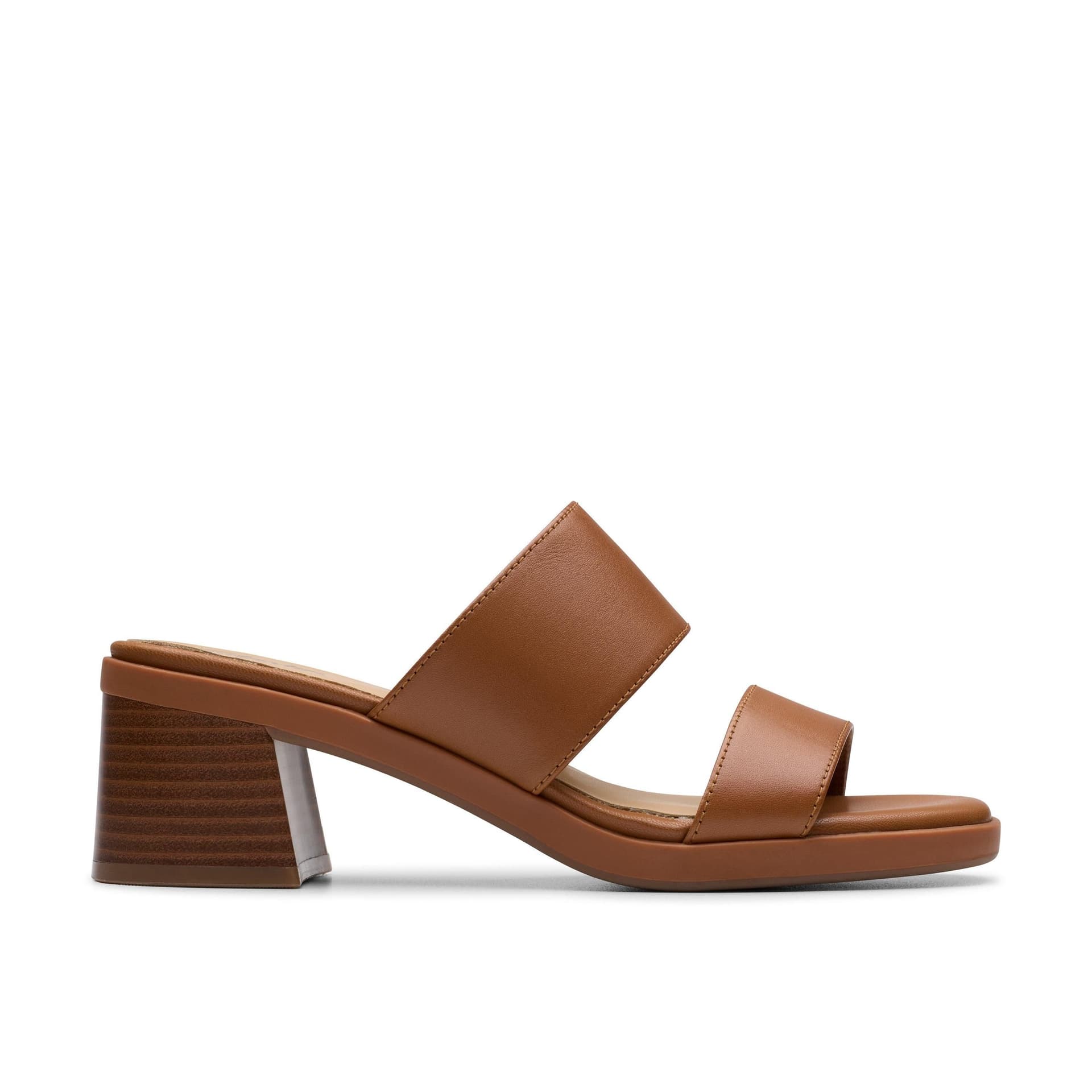 Clarks Clarks Women's Jaylan Dusk Tan Leather Heeled Sandals in Brown