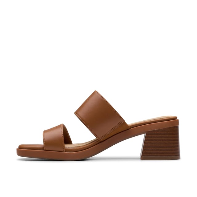 Clarks Clarks Women's Jaylan Dusk Tan Leather Heeled Sandals in Brown - 2