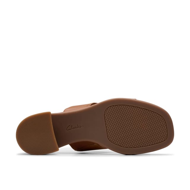 Clarks Clarks Women's Jaylan Dusk Tan Leather Heeled Sandals in Brown - 3