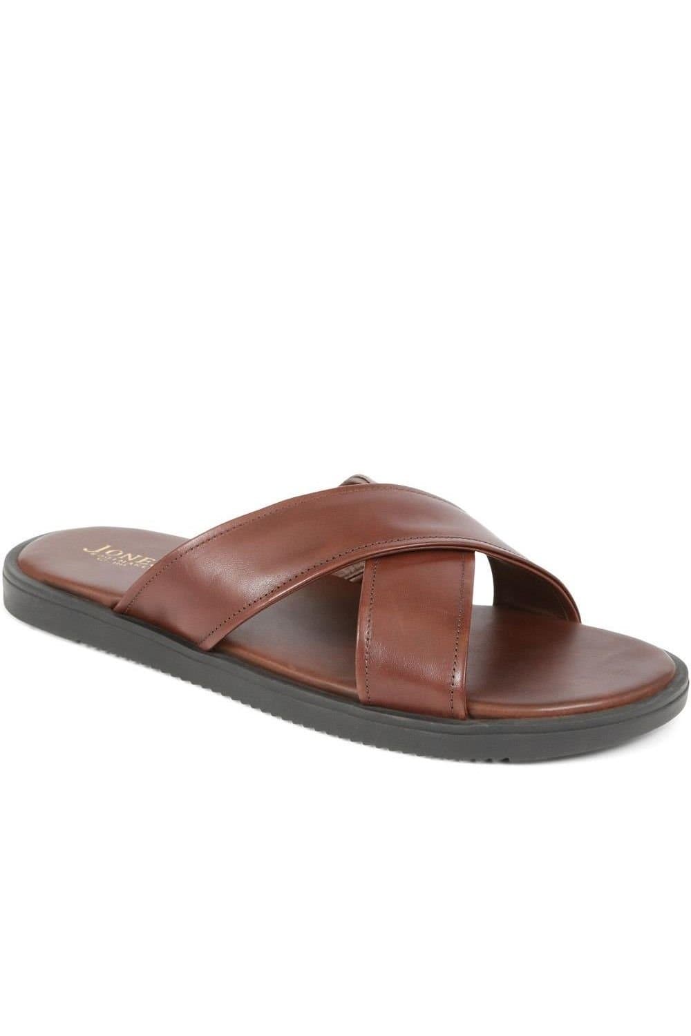 Jones Bootmaker Jones Bootmaker Men's Whitehaven Leather Mules in Dark Brown