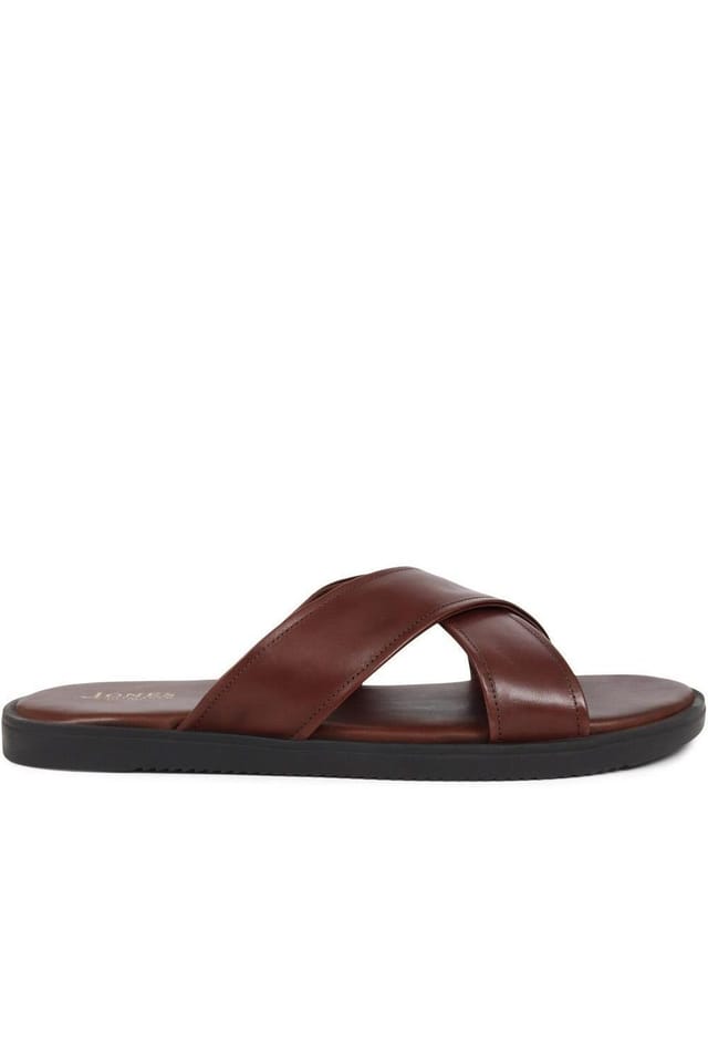Jones Bootmaker Jones Bootmaker Men's Whitehaven Leather Mules in Dark Brown - 2