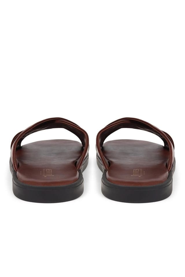Jones Bootmaker Jones Bootmaker Men's Whitehaven Leather Mules in Dark Brown - 3