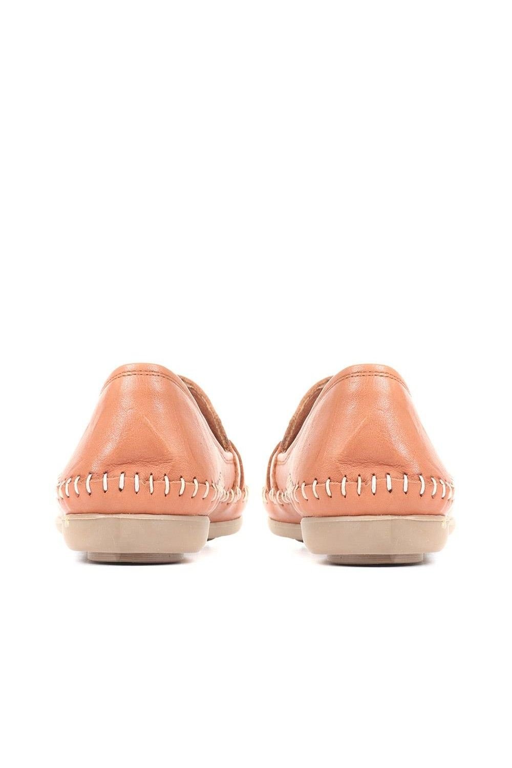 Pavers Pavers Women's Leather Slip-On Pumps in Tan - 3