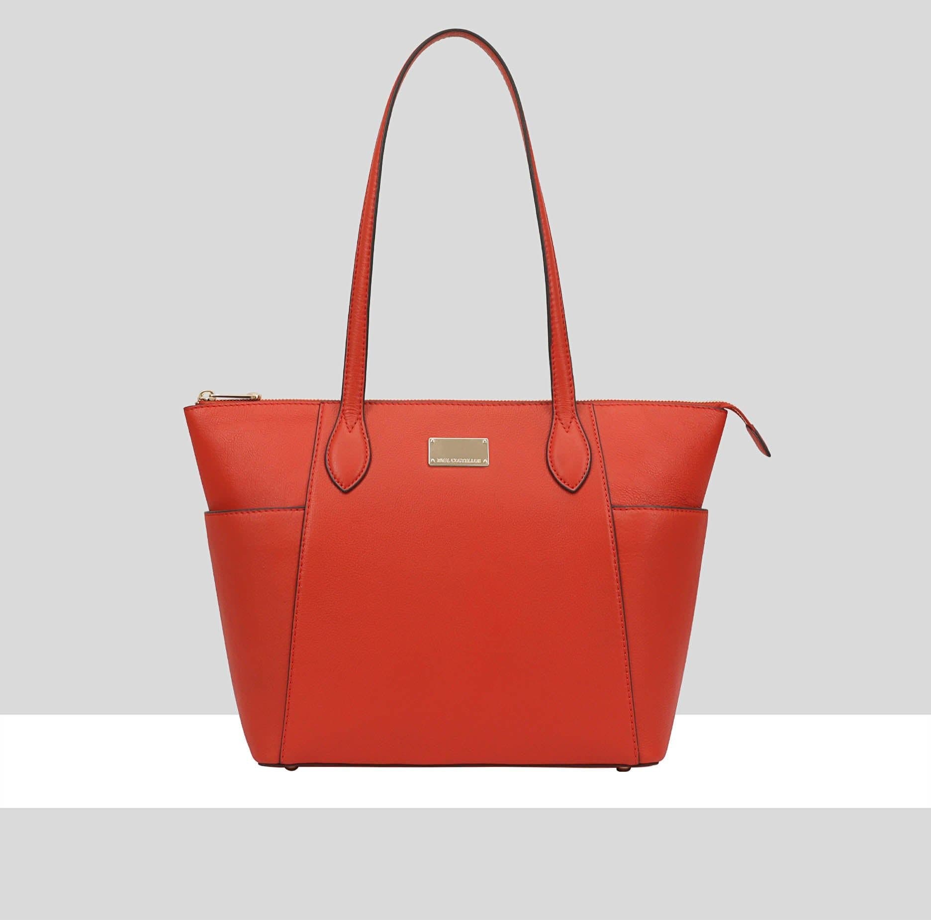 Paul Costelloe Paul Costelloe Women's Morava Leather Tote/Shoulder Bag in Red