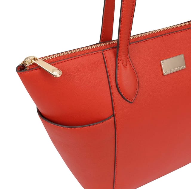 Paul Costelloe Paul Costelloe Women's Morava Leather Tote/Shoulder Bag in Red - 2