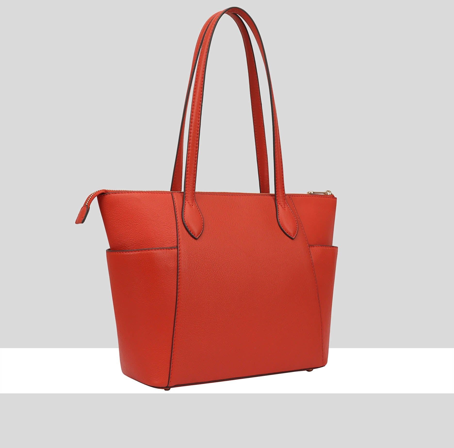 Paul Costelloe Paul Costelloe Women's Morava Leather Tote/Shoulder Bag in Red - 4