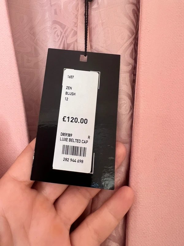 BIBA Biba luxe belted cape jacket in zen blush - 1