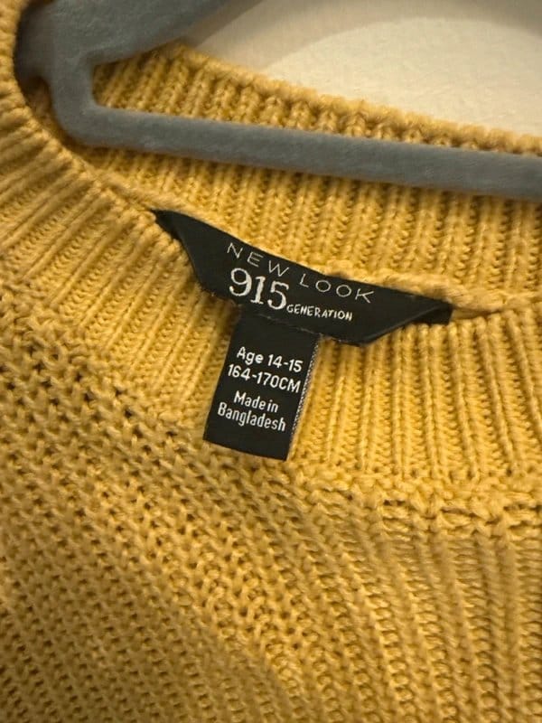 New Look Mustard Crochet Jumper