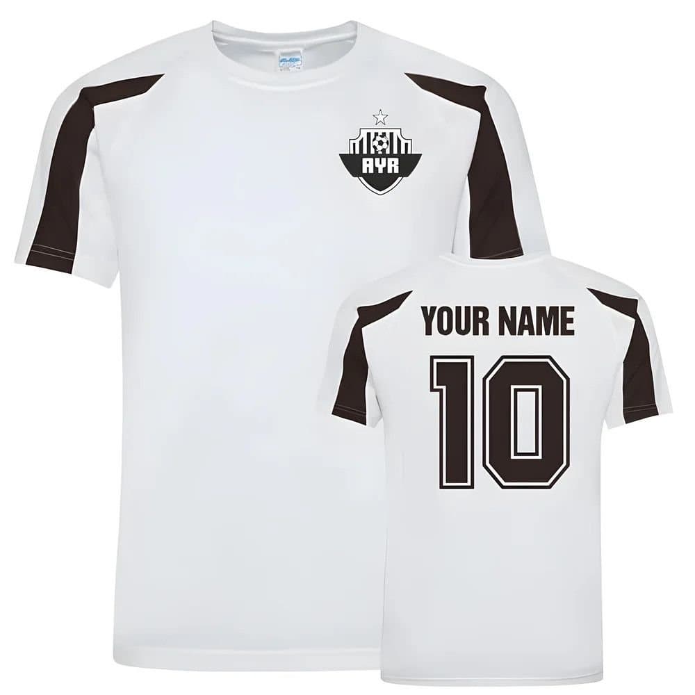 Ayr United Ayr United Men's Personalised Your Name Sports Training Jersey White