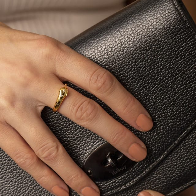 Gold Trip Gold Trip Women's Leopard Open Ring in Gold - 2