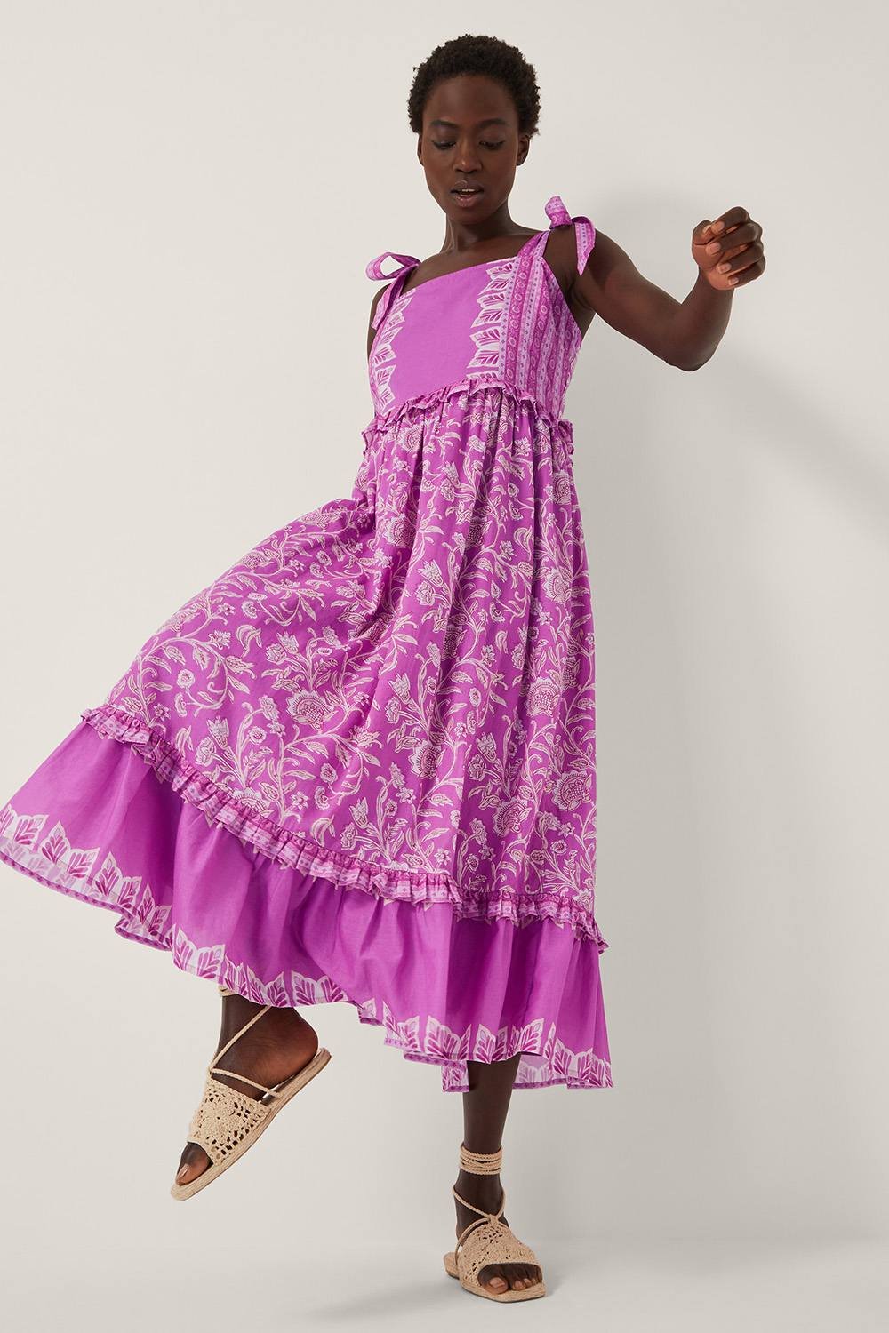 Monsoon Monsoon Women's Jemima Floral Midi Sundress in Purple - 2