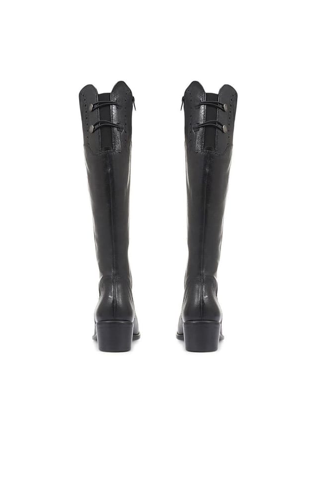Jones Bootmaker Jones Bootmaker Women's Rachel Slim Calf Fit Leather Rider Boots in Black - 3
