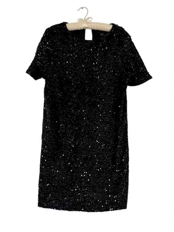 New Look NEW (No Tags) - New Look Black Sequin Short Sleeve Mini Dress - Sz14
