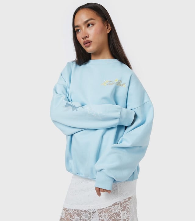 Skinnydip Women's Blue Disney Tinkerbell Print Sweatshirt Skinnydip New Look - 3