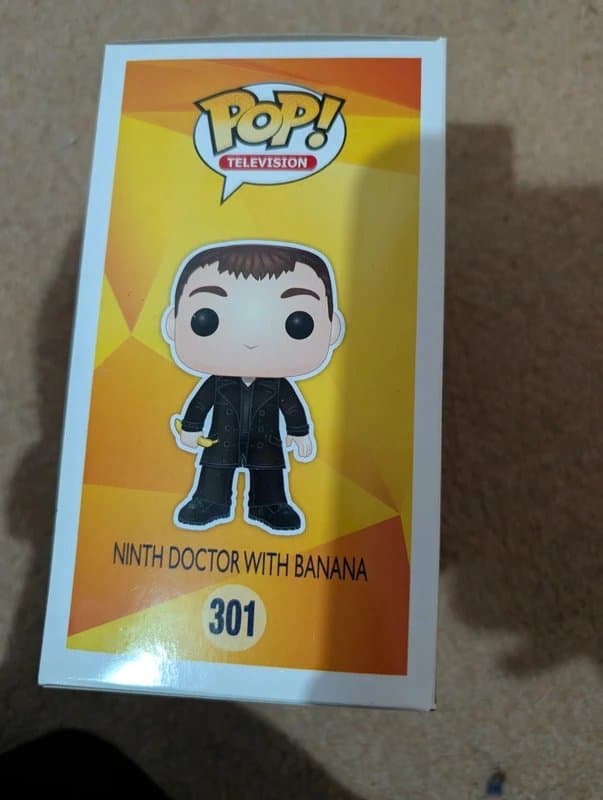 Funko Pop Ninth doctor with banana funko pop