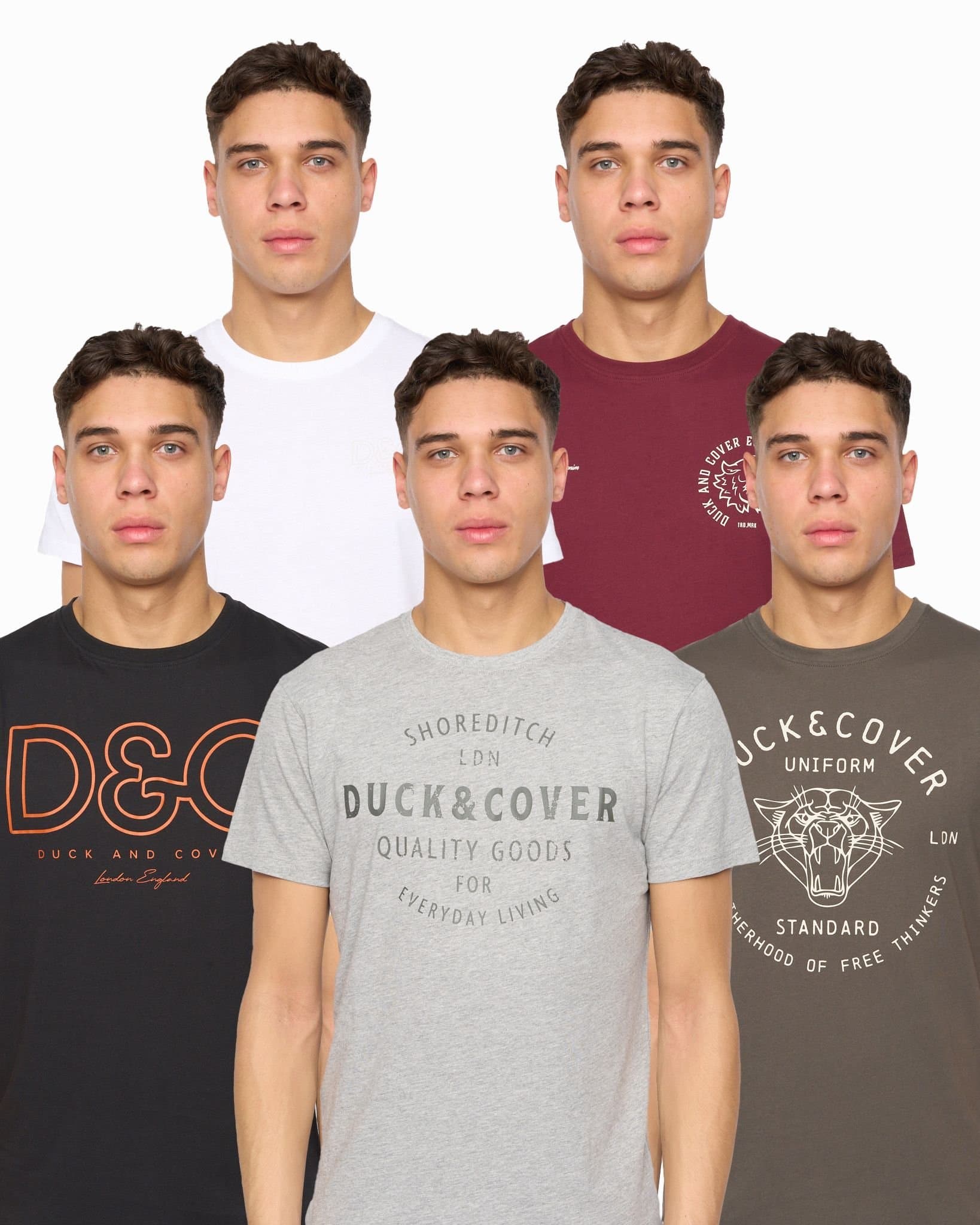 Duck&Cover Duck&Cover Men's Corsure T-Shirt 5pk