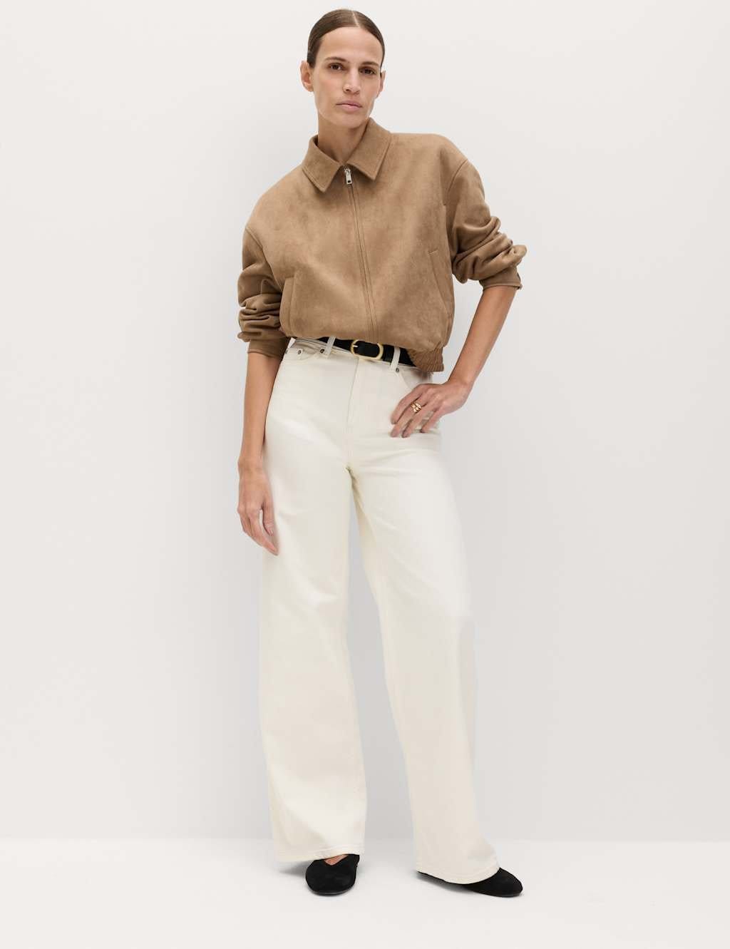 M&S Ivory Wide-Leg Jeans