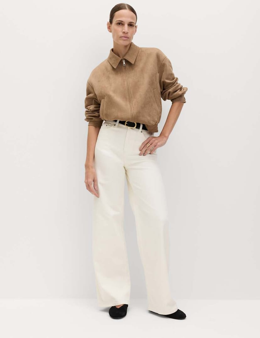 Marks & Spencer M&S The Wide-Leg Jeans Ivory - 1