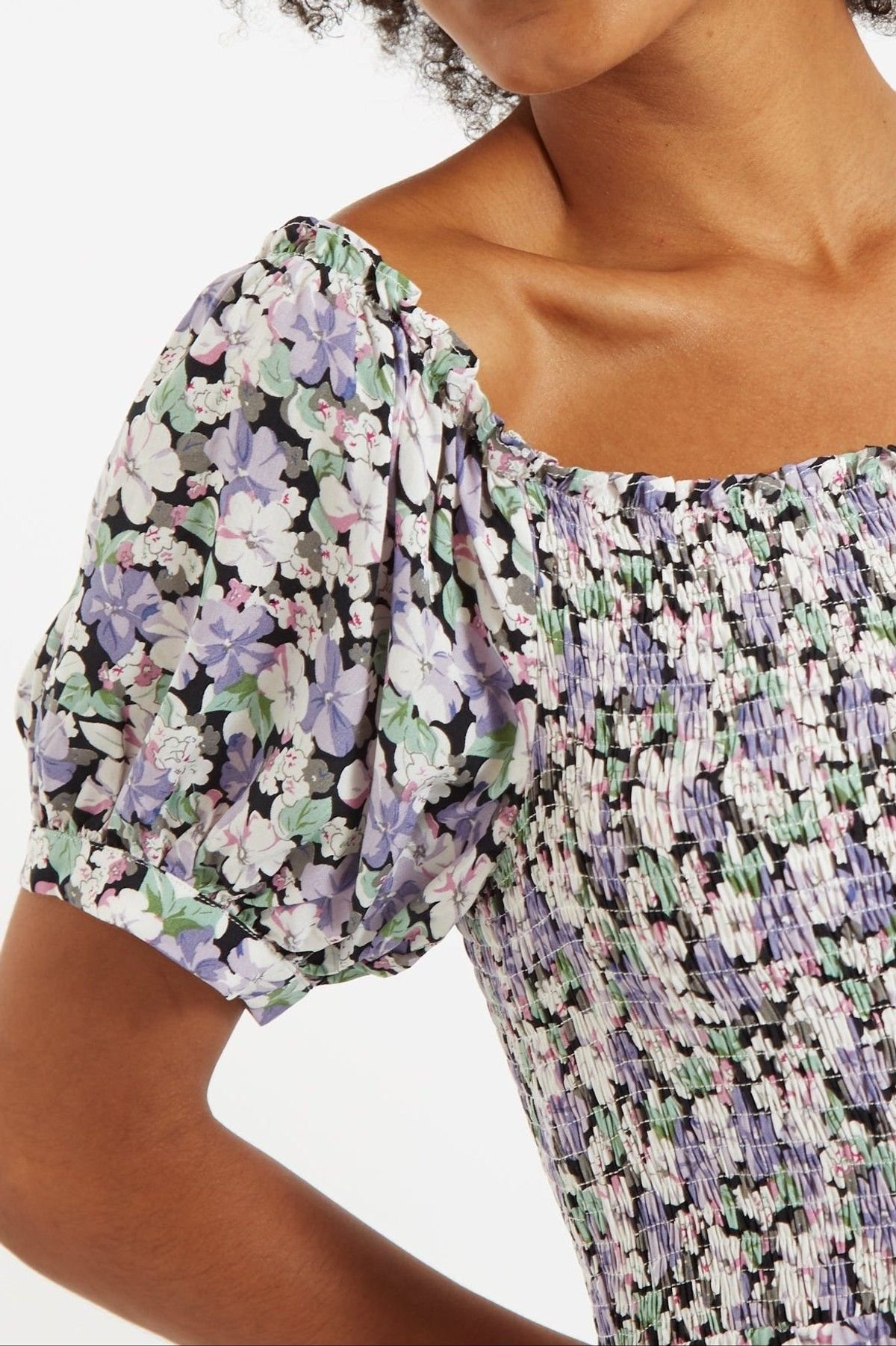 Louche Louche Women's Babette Liseron Shirred Bodice Midi Dress in Purple - 4