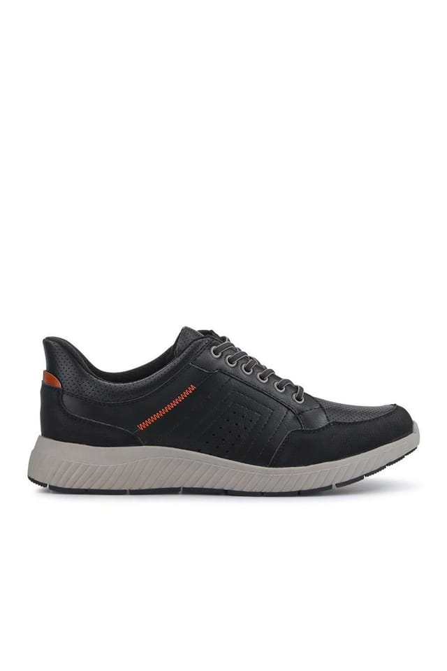 Pavers Pavers Men's Easy Step In Wide Fit Bungee Laced Shoes in Black - 2