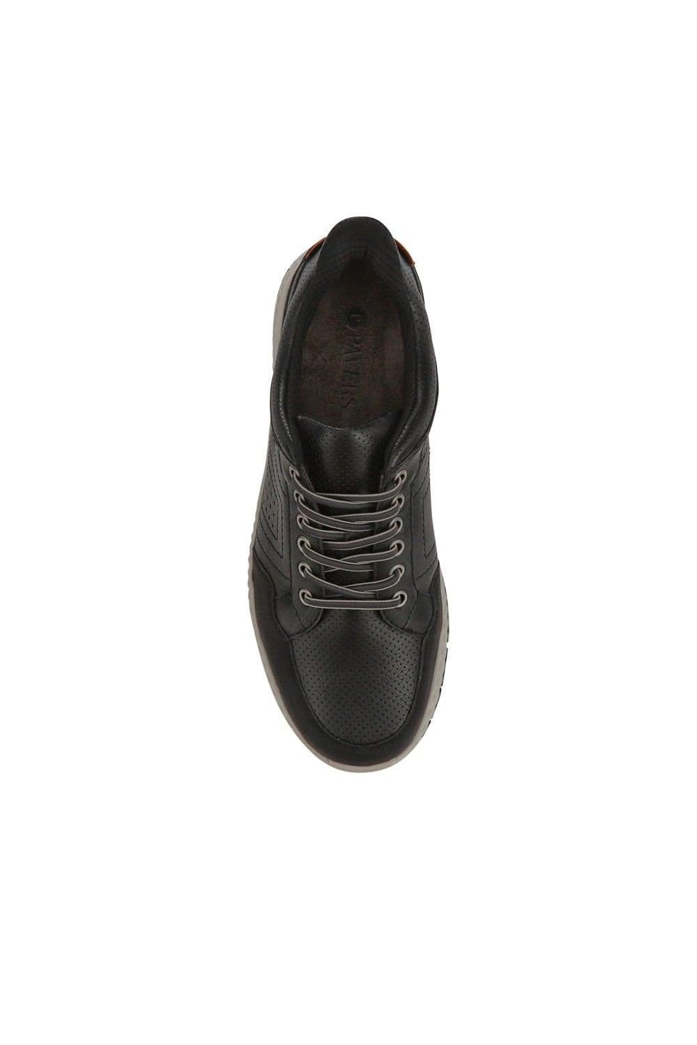 Pavers Pavers Men's Easy Step In Wide Fit Bungee Laced Shoes in Black - 4