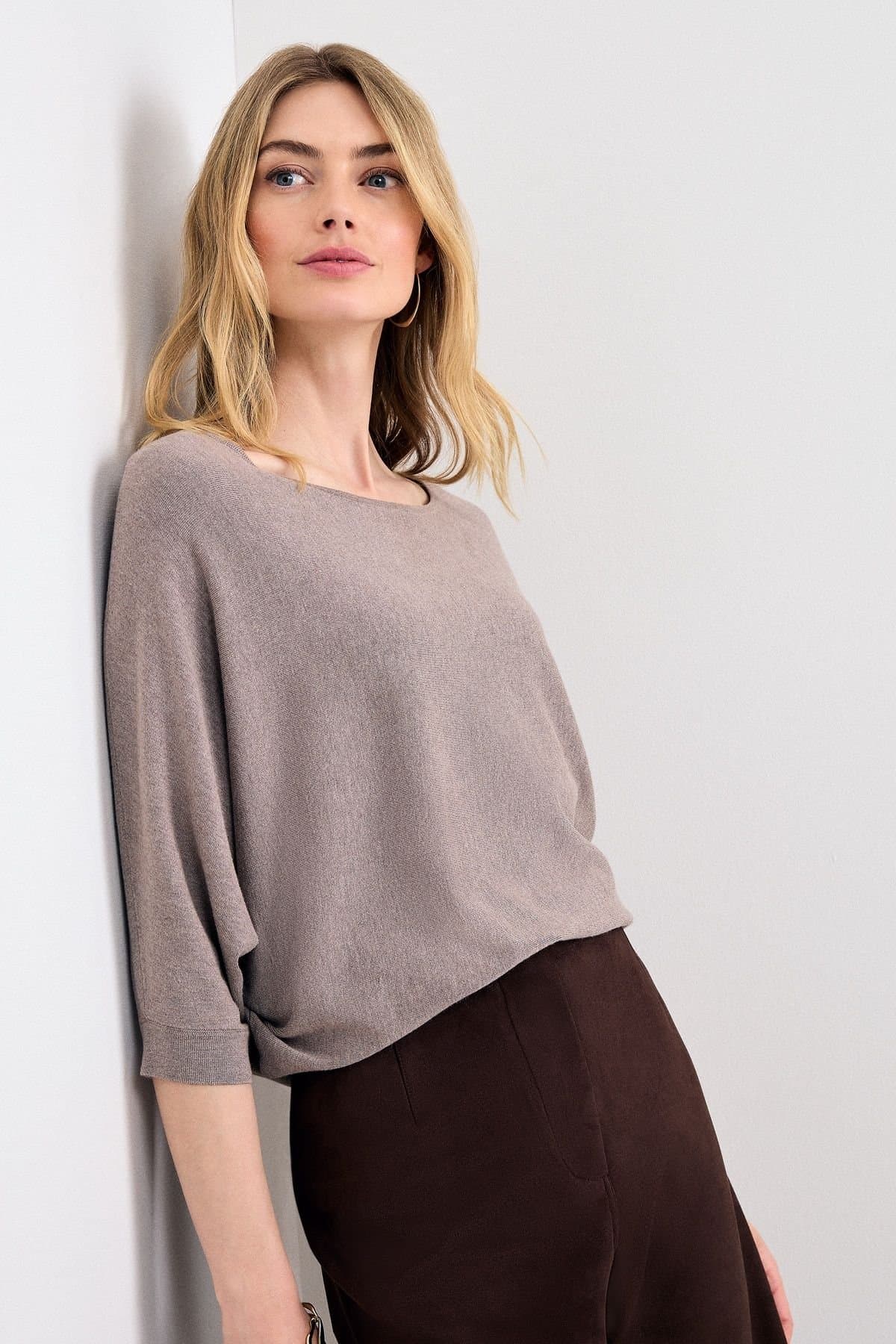 Phase Eight Phase Eight Women's Long Line Cristine Boat Neck Tunic in Fawn