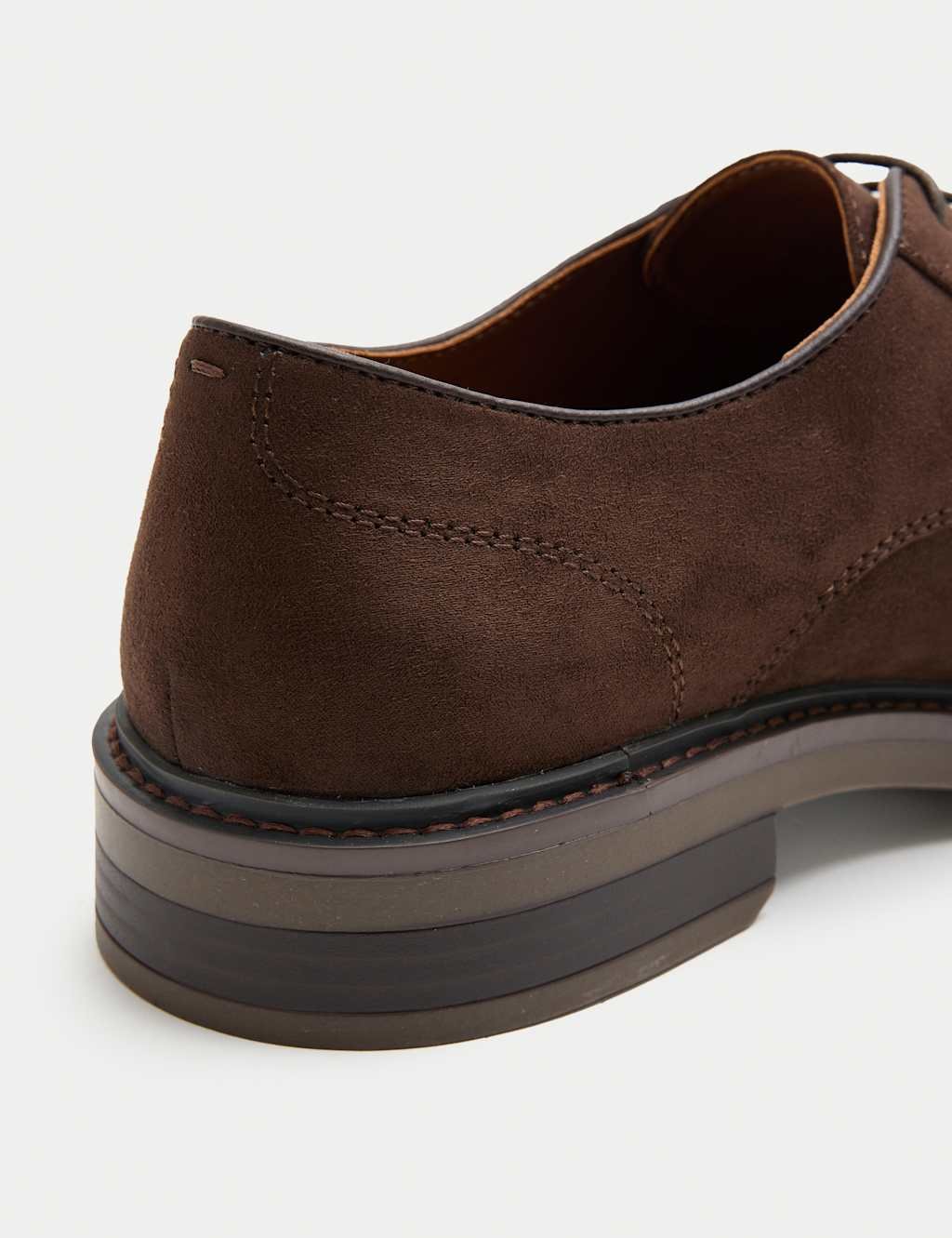 Marks & Spencer M&S Suedette Derby Shoes Brown - 2