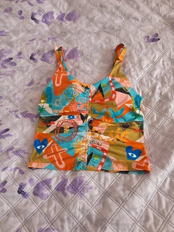 Never Fully Dressed Multi-Color Print Sports Top
