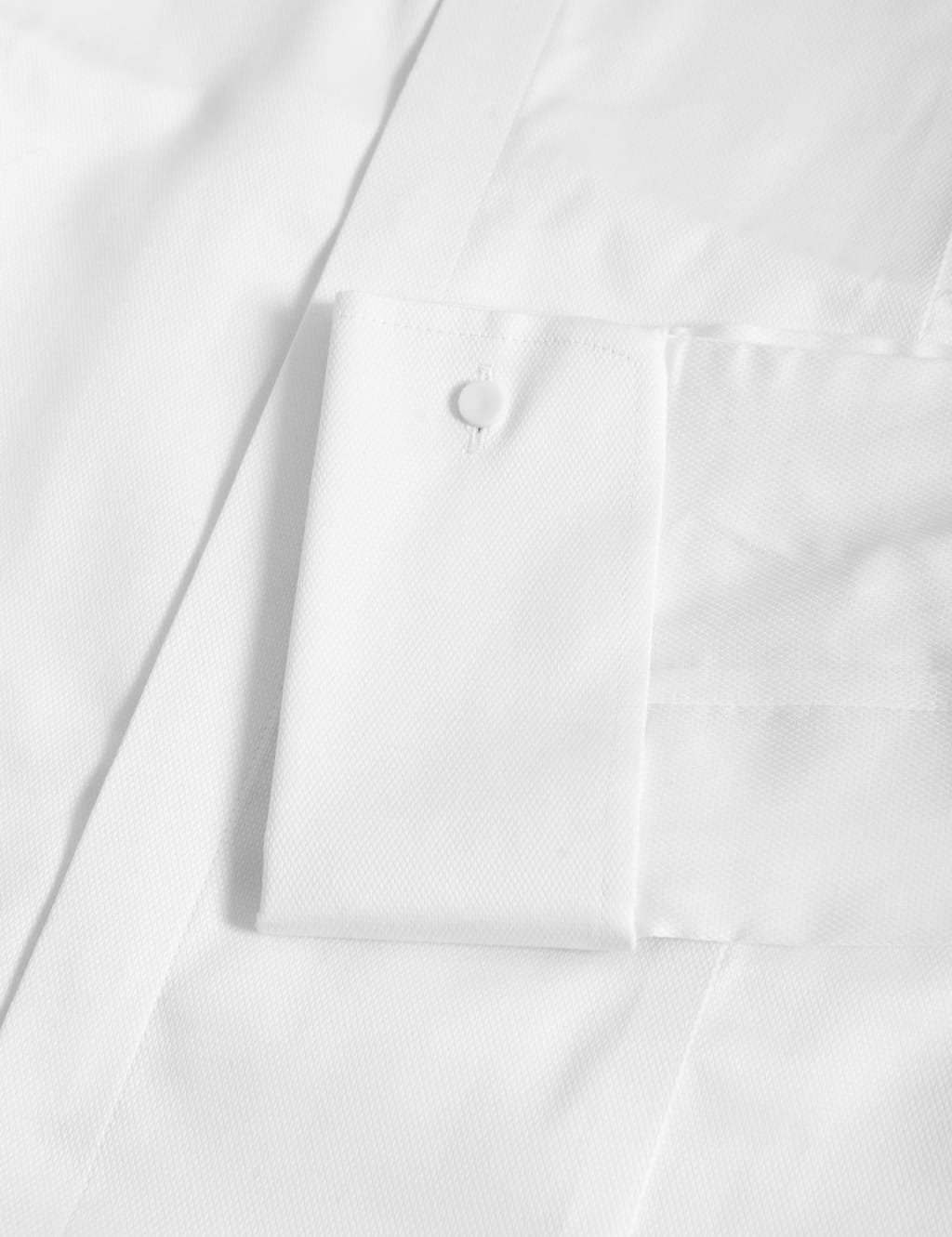 Marks & Spencer M&S Slim Fit Cotton Dress Shirt with Bow Tie White - 2