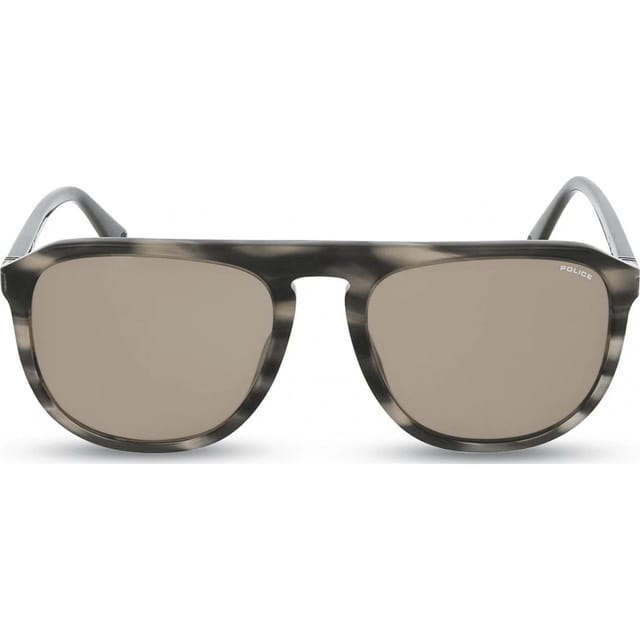 Police Police Men's SPLE06-5606K3 Square/Rectangle Sunglasses in Brown - 2