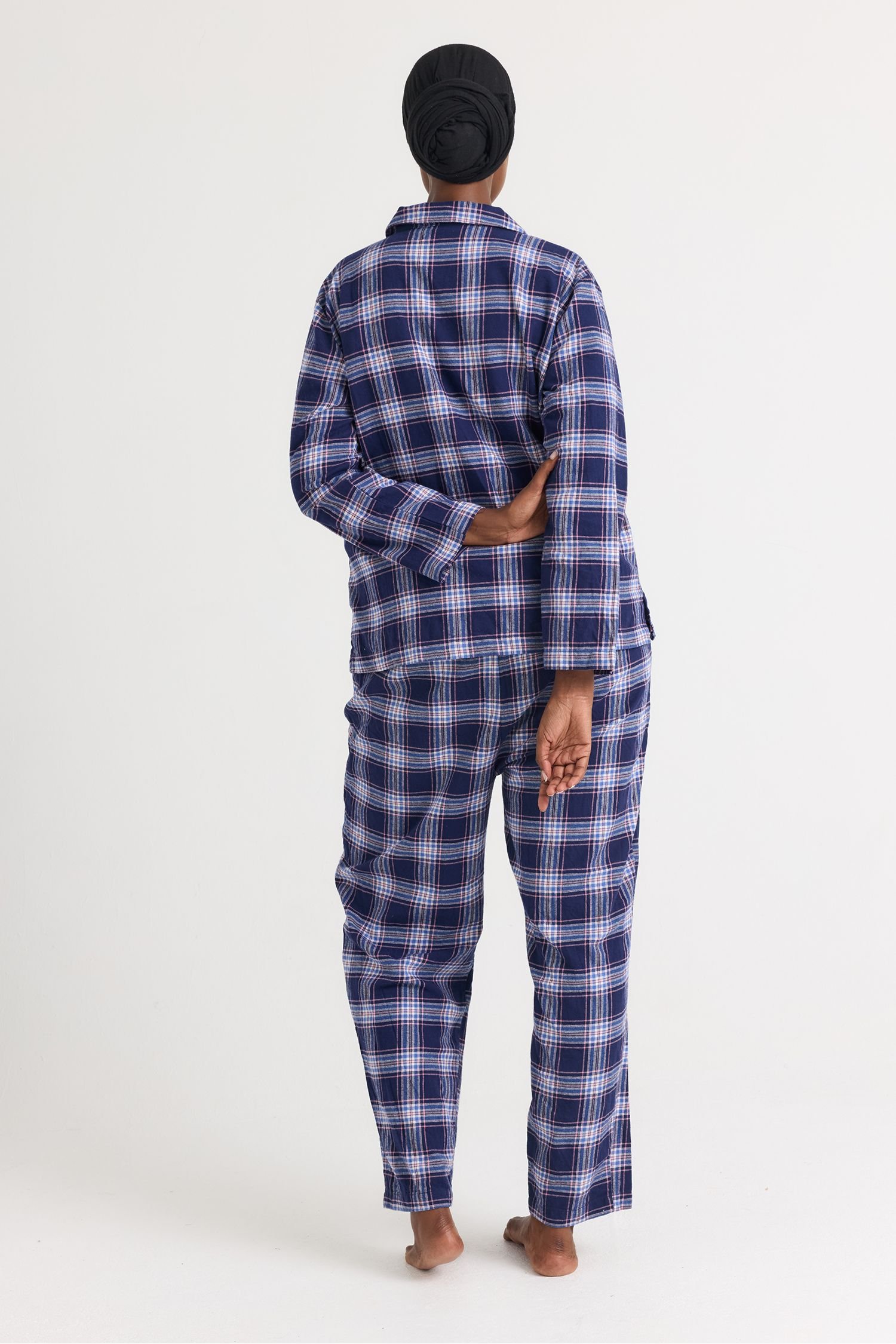 Pretty You London Pretty You London Women's Plaid Pyjama Set in Midnight - 3