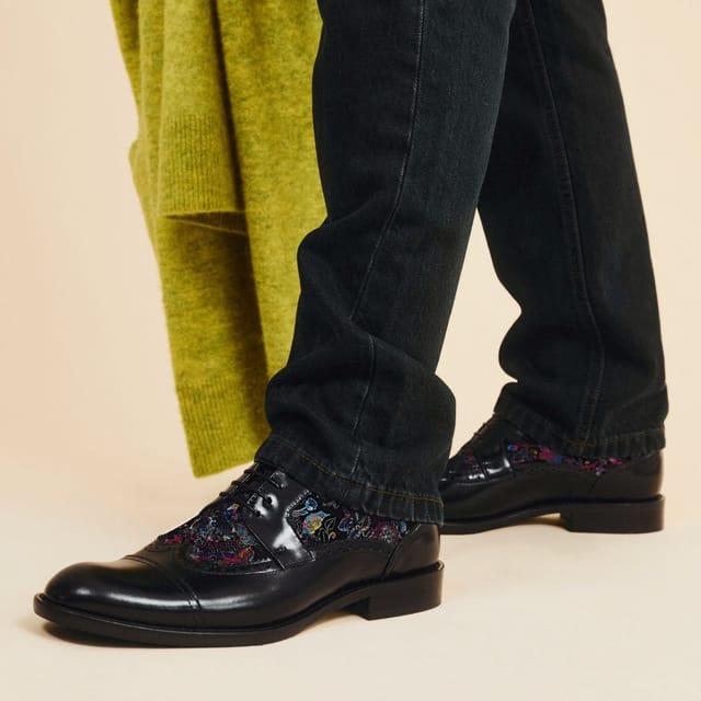 Embassy London Embassy London Men's Orlando - Black Flower - 2